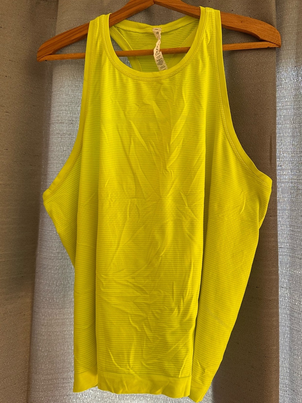 Bright yellow lululemon swiftly tech racer back tank top